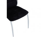 Onyx Black Velvet High Back Dining Chair