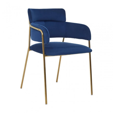 Sapphire Blue Velvet Dining Chair