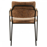 Cocoa Brown Faux Leather Dining Chair