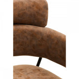 Cocoa Brown Faux Leather Dining Chair