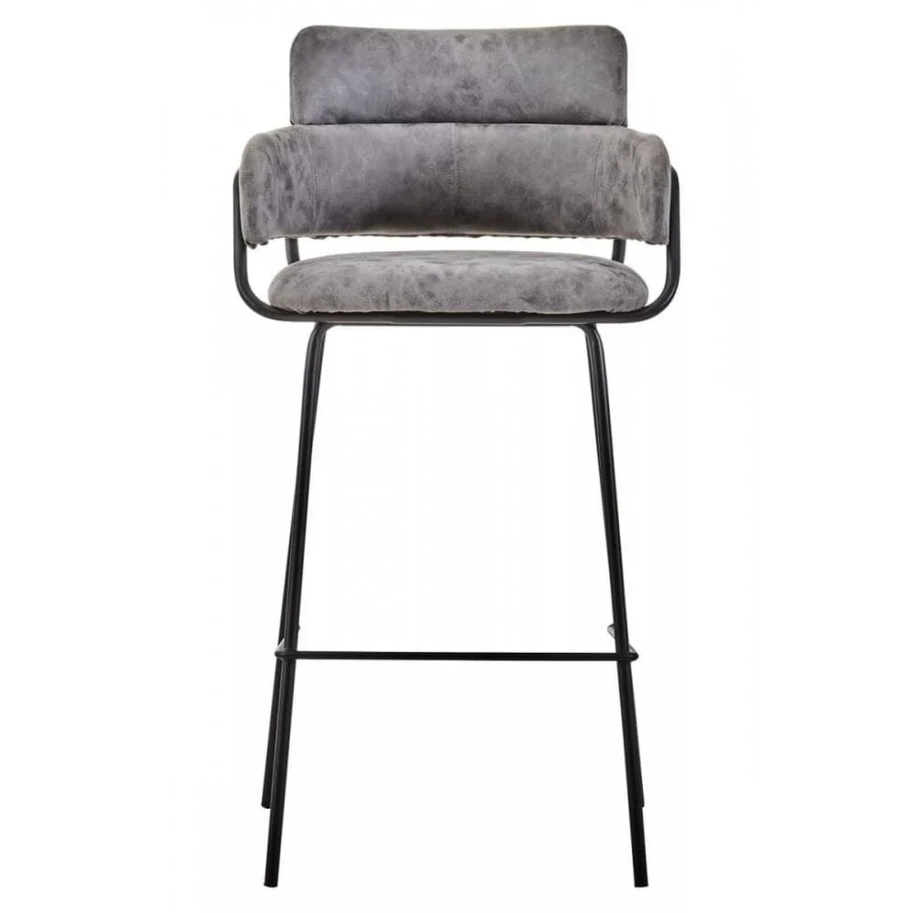 Obsidian Faux Leather Bar Chair