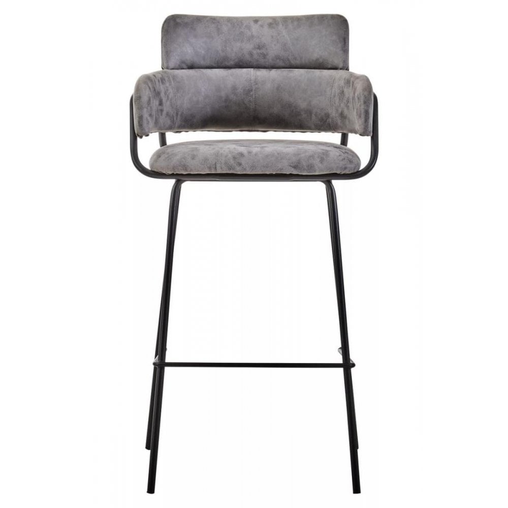 Obsidian Faux Leather Bar Chair