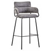 Obsidian Faux Leather Bar Chair