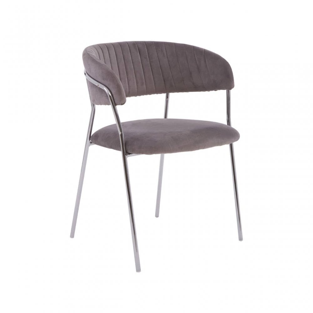 Mink Channel Chrome Finish Dining Chair
