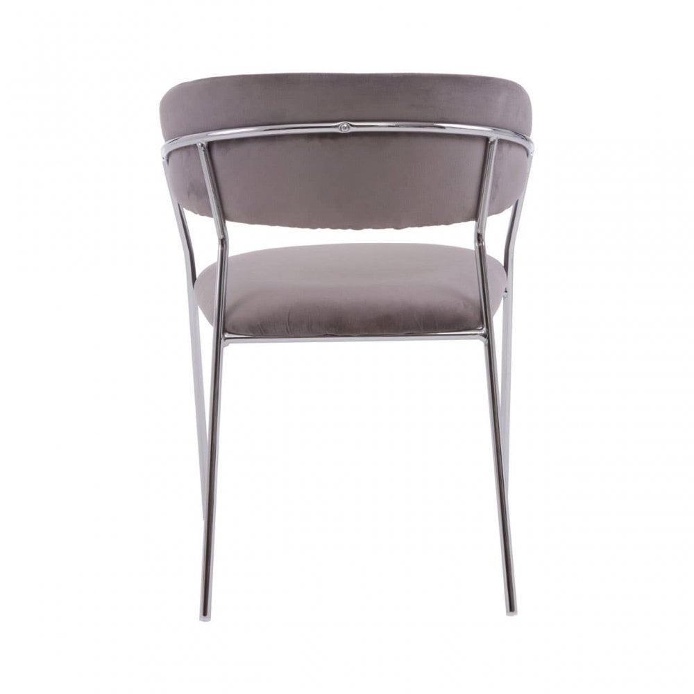 Mink Channel Chrome Finish Dining Chair