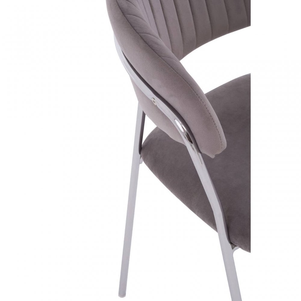 Mink Channel Chrome Finish Dining Chair