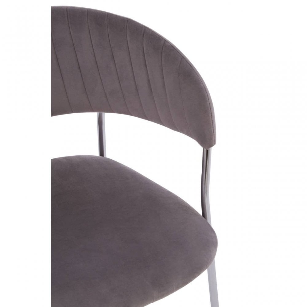 Mink Channel Chrome Finish Dining Chair