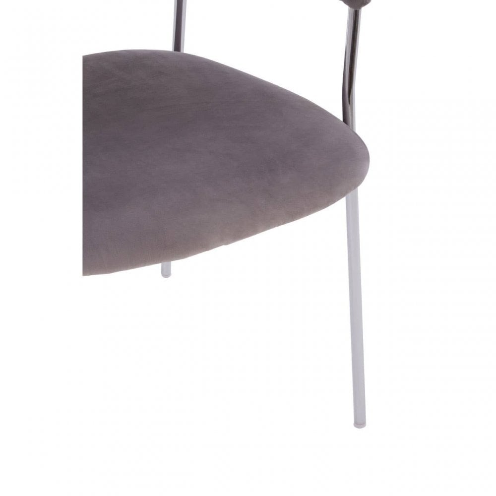 Mink Channel Chrome Finish Dining Chair