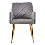 Mink Velvet Angular Dining Chair