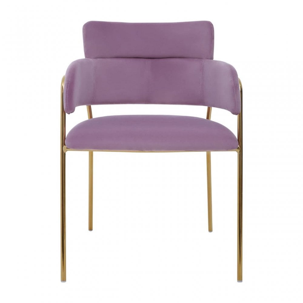 Blush Pink Velvet Dining Chair