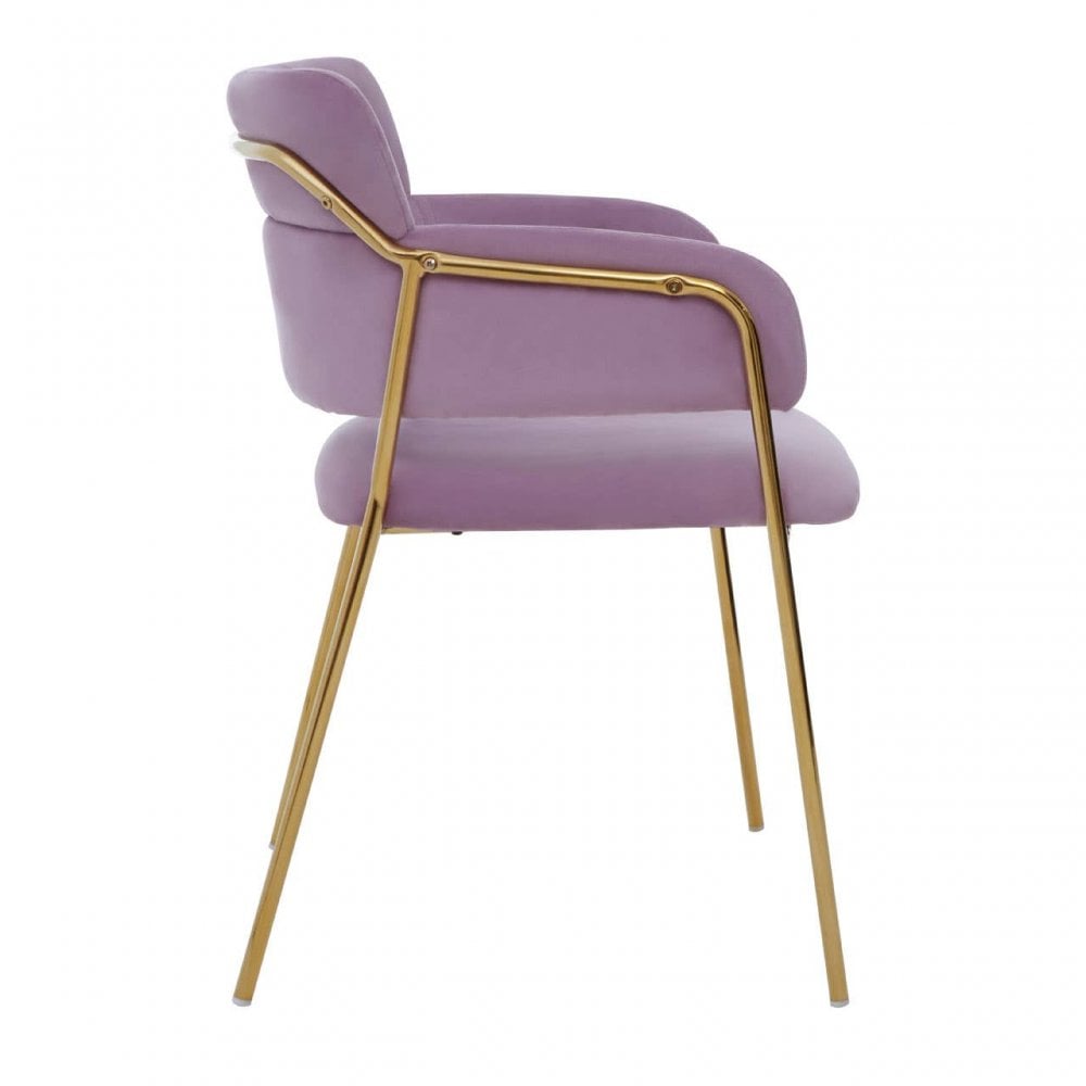 Blush Pink Velvet Dining Chair