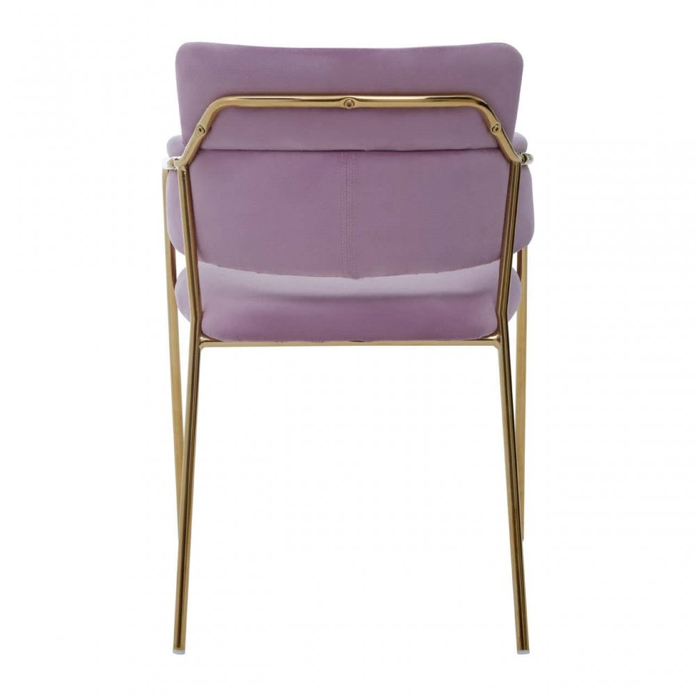 Blush Pink Velvet Dining Chair