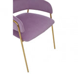 Blush Pink Velvet Dining Chair