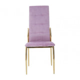 Blush Pink Velvet High Back Dining Chair