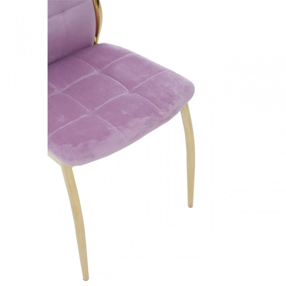 Blush Pink Velvet High Back Dining Chair