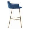 Blush Velvet Low Back Bar Chair