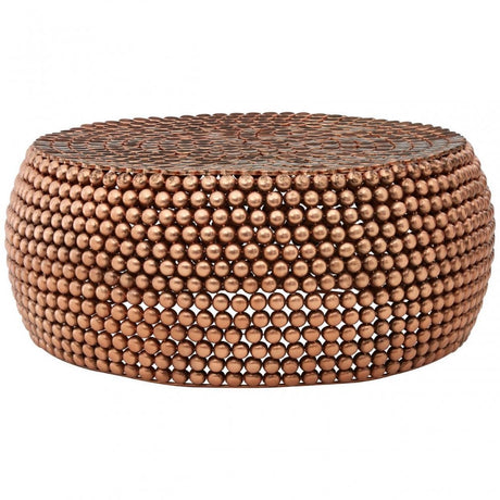 Titan Beaded Iron Copper Coffee Table