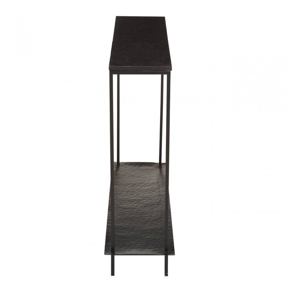 Titan Black Marble Console Table