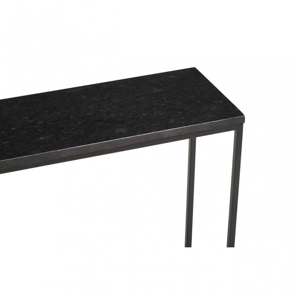 Titan Black Marble Console Table