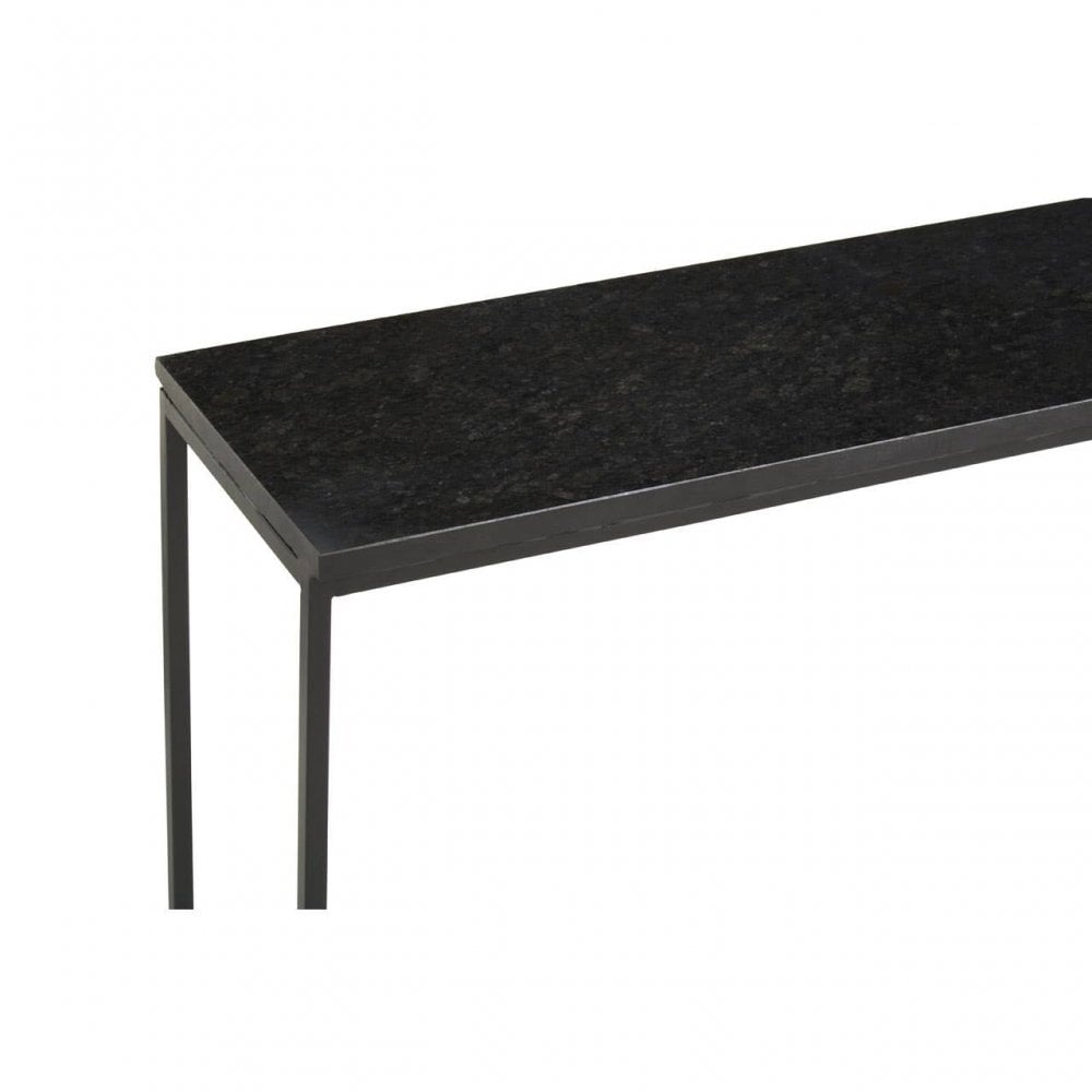 Titan Black Marble Console Table