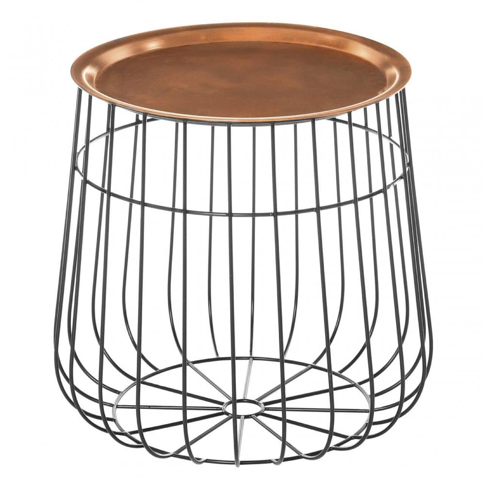 Titan Copper &amp; Black Finish Tray Table