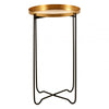 Titan Gold Finish Round Top Side Table