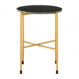 Titan Large Green Marble Top Side Table
