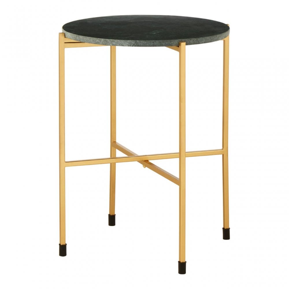 Titan Large Green Marble Top Side Table