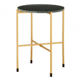Titan Large Green Marble Top Side Table