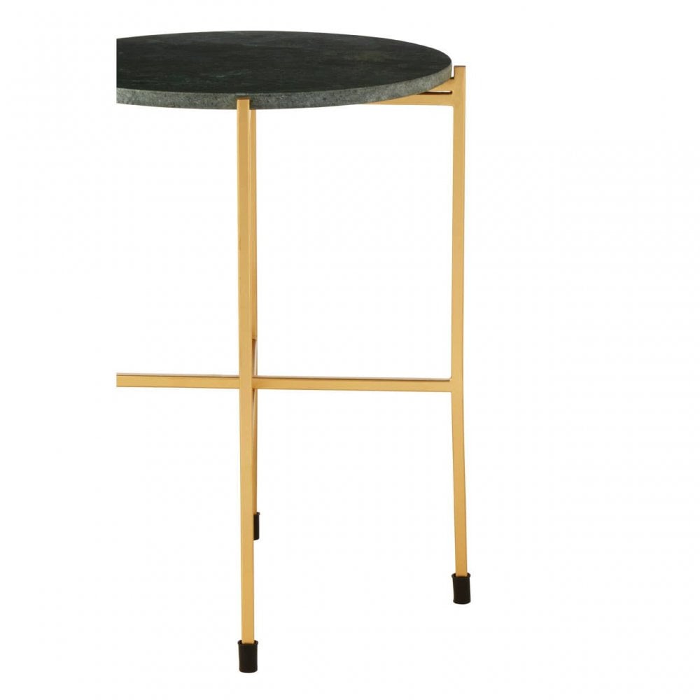 Titan Large Green Marble Top Side Table