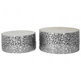 Titan Set of 2 Antique Pewter Side Tables