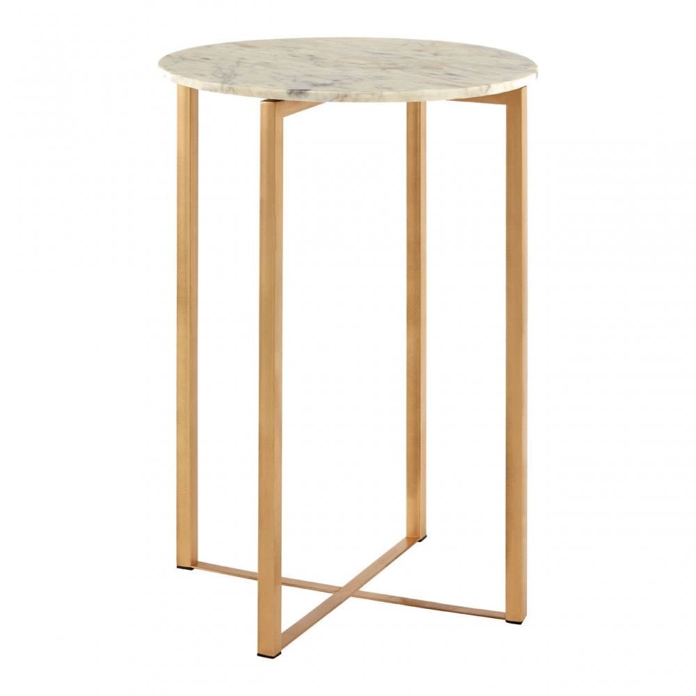 Titan White Marble Table with Lattice Base