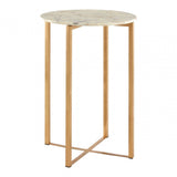 Titan White Marble Table with Lattice Base
