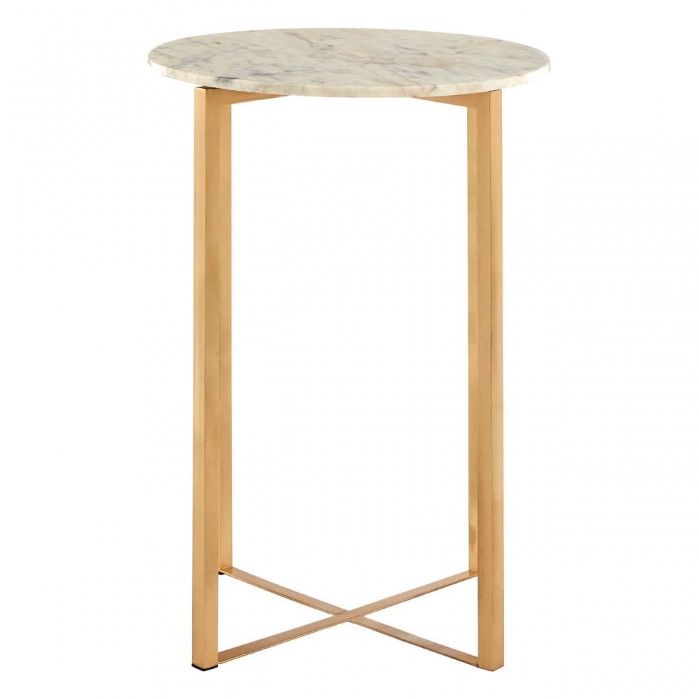 Titan White Marble Table with Lattice Base