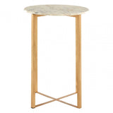 Titan White Marble Table with Lattice Base