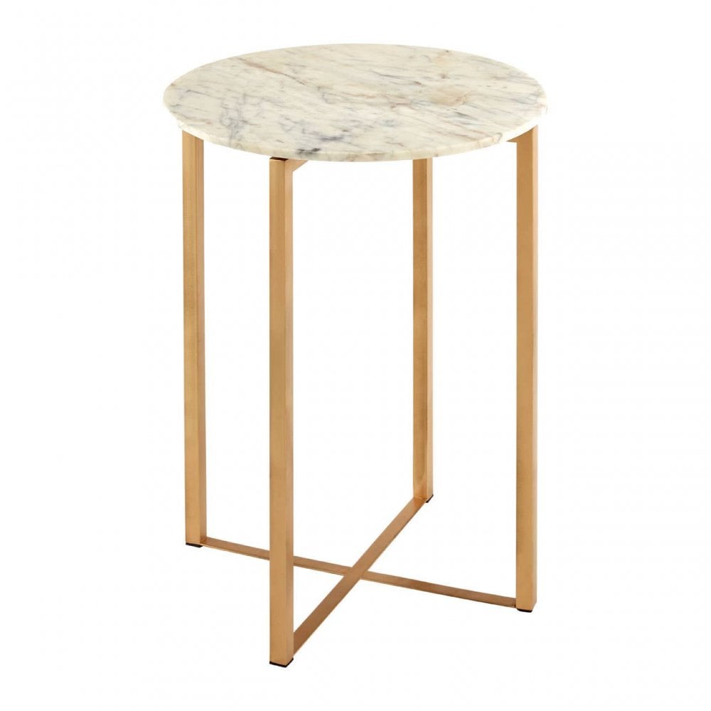 Titan White Marble Table with Lattice Base