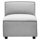 Celeste Grey Fabric Armless Sofa
