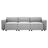 Celeste Grey Fabric Armless Sofa