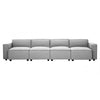 Celeste Grey Fabric Armless Sofa