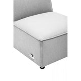 Celeste Grey Fabric Armless Sofa