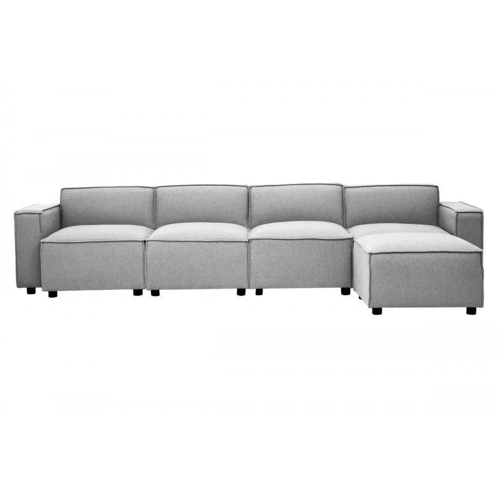 Celeste Grey Fabric Sofa Ottoman