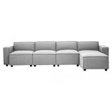 Celeste Grey Fabric Sofa Ottoman