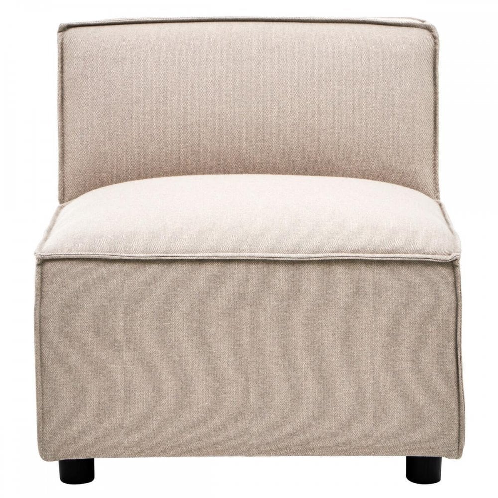Celeste Natural Fabric Armless Sofa