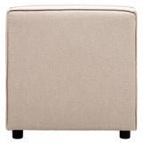 Celeste Natural Fabric Armless Sofa