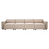 Celeste Natural Fabric Armless Sofa