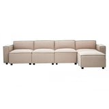Celeste Natural Fabric Armless Sofa