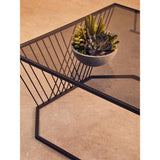 Edge Grey Glass Coffee Table