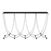Edge Black Glass Console Table