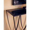 Edge Black Glass Console Table