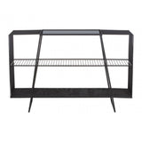 Edge Contemporary Grey Glass Console Table